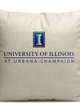伊利诺伊大学厄巴纳香槟分校UIUC纪念品美国名校周边沙发靠枕抱枕