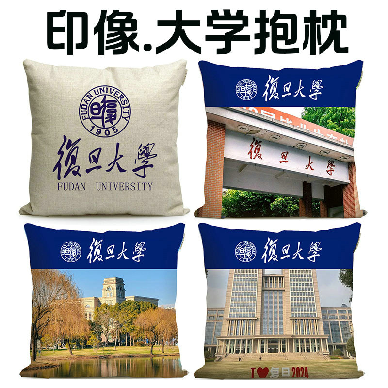 复旦大学学生靠垫抱枕校徽