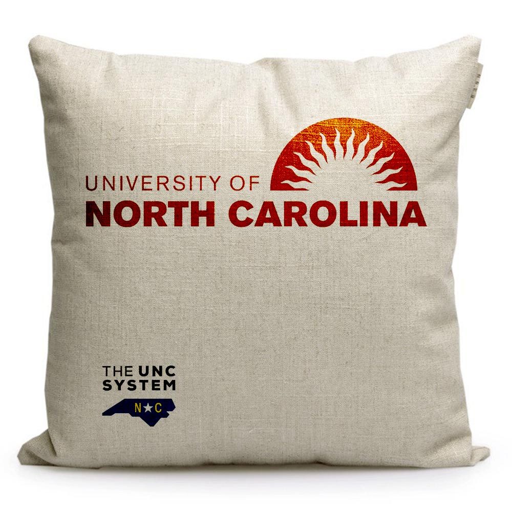 北卡罗来纳大学unc学生纪念品沙发亚麻靠垫抱枕美国名校周边
