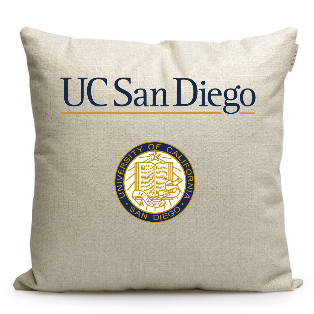 UCSD加州大学圣迭戈分校纪念品抱枕周边美国名校留学礼品沙发靠枕