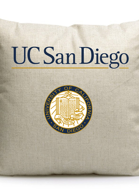 UCSD加州大学圣迭戈分校纪念品抱枕周边美国名校留学礼品沙发靠枕