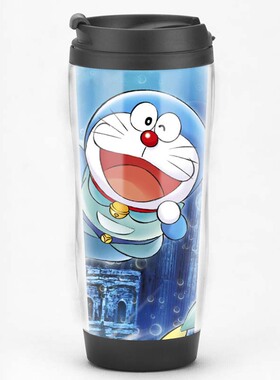 哆啦a梦机器猫Doraemon纪念品卡通动漫周边儿童礼品收藏款水杯子