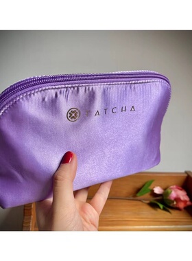 68包邮｜环保理念款优雅紫罗兰细腻丝滑大容量化妆包收纳包贝壳包