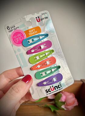 68包邮｜童款！出口外贸尾货小号mini糖果色磨砂装饰发夹边夹