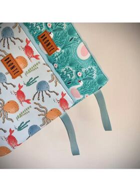 68包邮｜出口外贸太空棉海洋海底天鹅平板ipad腕带收纳包