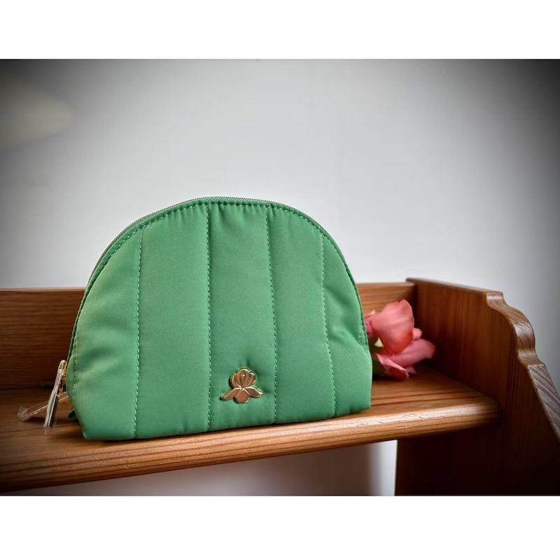 68包邮｜出口韩国稀有少量高品复古宝石绿色碎花贝壳化妆收纳包,收纳整理,化妆包,淘宝优惠券,粉丝福利购,淘宝优惠卷