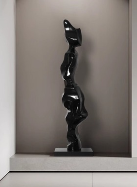 酒店样板间抽象木雕艺术雕塑摆件落地装饰品售楼处玄关设计师软装