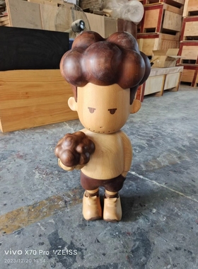 定制款：木头人，实木雕刻木头人工艺品家居饰品