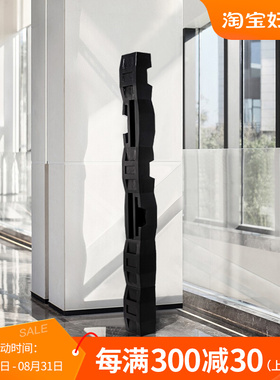 售楼处酒店大堂大型木雕工艺品竖高玄关落地摆件木质雕塑艺术装置