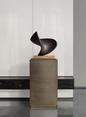 酒店样板间抽象创意木雕艺术摆件玄关装饰艺术品室内软装家居饰品