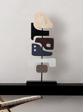 酒店样板间软装客厅玄关装饰摆件北欧极简抽象创意工艺品家居饰品