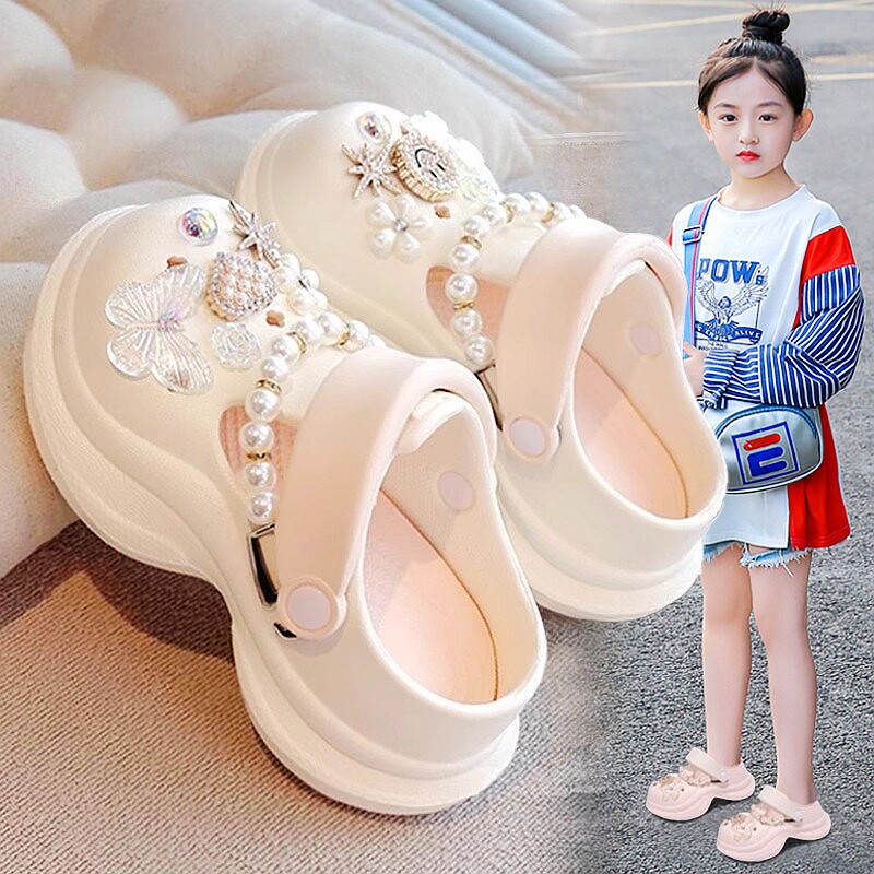 拖鞋女童包头夏季2026新款儿童洞洞鞋防滑踩屎感外穿女孩公主凉拖