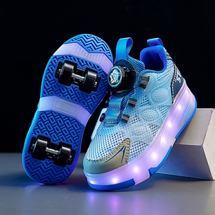 奥特曼男童暴走鞋2025新款儿童鞋子飞行四轮可拆卸溜冰暴走轮滑鞋