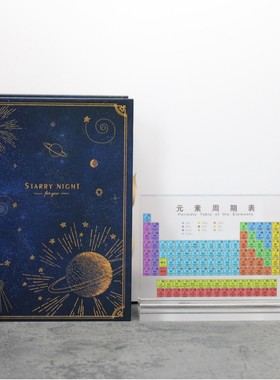 双语版彩色印刷元素周期表毕业生日礼物科普展示桌面创意摆件定制