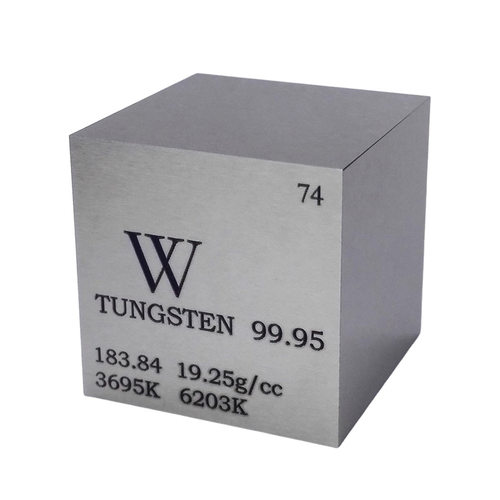 1.5英寸钨立方体3.81 厘米化学元素金属立方体摆件高精度高纯