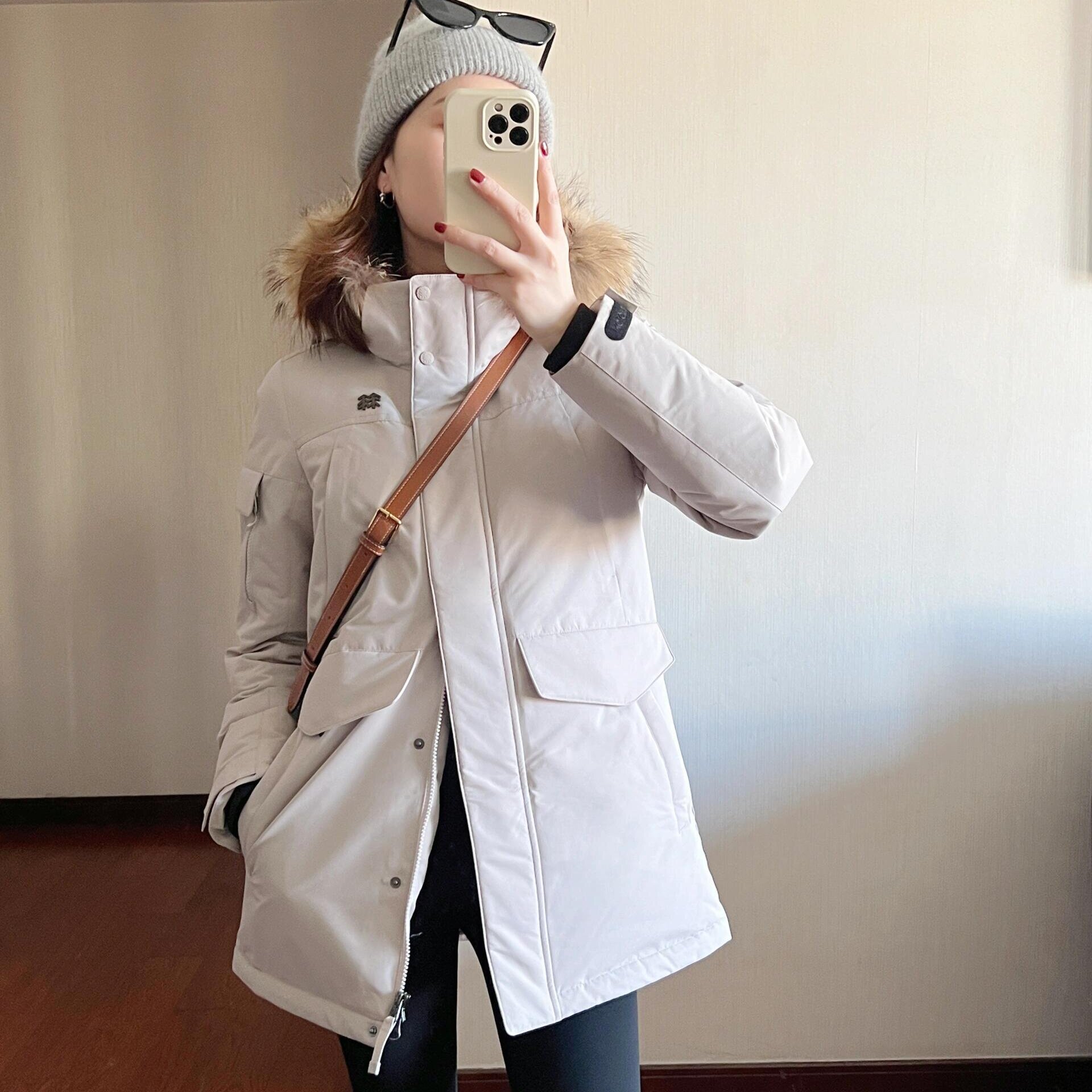 韩国直邮Travel毛领派克羽绒服