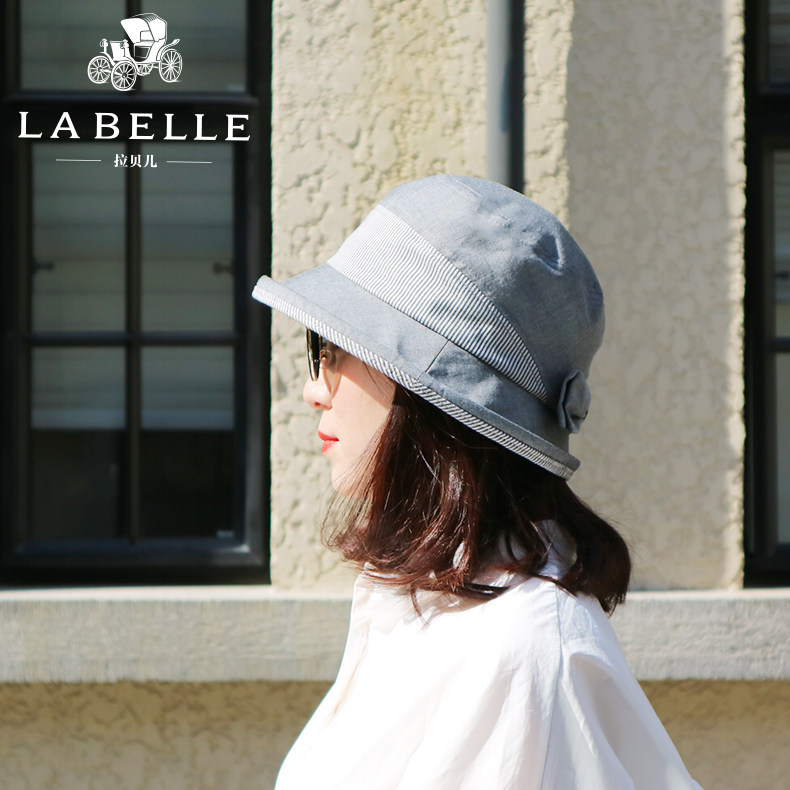 法国labelle拉贝儿渔夫帽防晒帽子女出游时尚遮阳帽小盆帽女仕帽