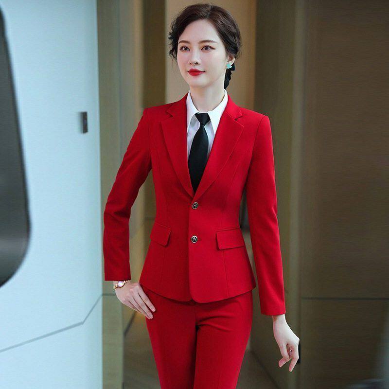 队西装鼓号乐队新军鼓打鼓大红指挥裤套装演出服职业服装秋冬演出