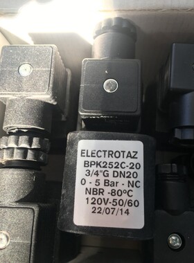 KSB SOLENOID VALVE BPK252C-20 3/4G DN20 0-5Bar 120V KSB COIL