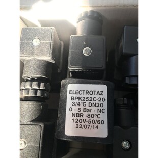 KSB SOLENOID VALVE BPK252C-20 3/4G DN20 0-5Bar 120V KSB COIL
