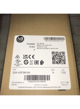 AB 变频器22A-V2P3/v1p5/v4p5n104 a2p1n103议价