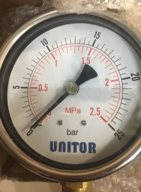 UNITOR 720144 PRESS GAUGE 0-25BAR/2.5MPA.DIA100MM 压力表