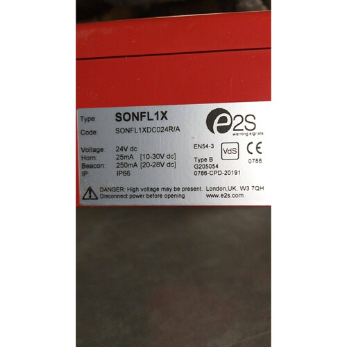 英国e2s  SONFL1XD024R/A声光报警器SONFL1X，24vdc