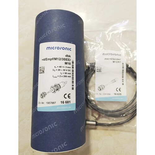 威声超声波双张感应器  dbk+4/Empf/M12/3BEE/M18  一套
