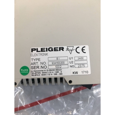 PLEIGER  BI 9341100200 全新正品议价PLEIGER  BI 9341100200