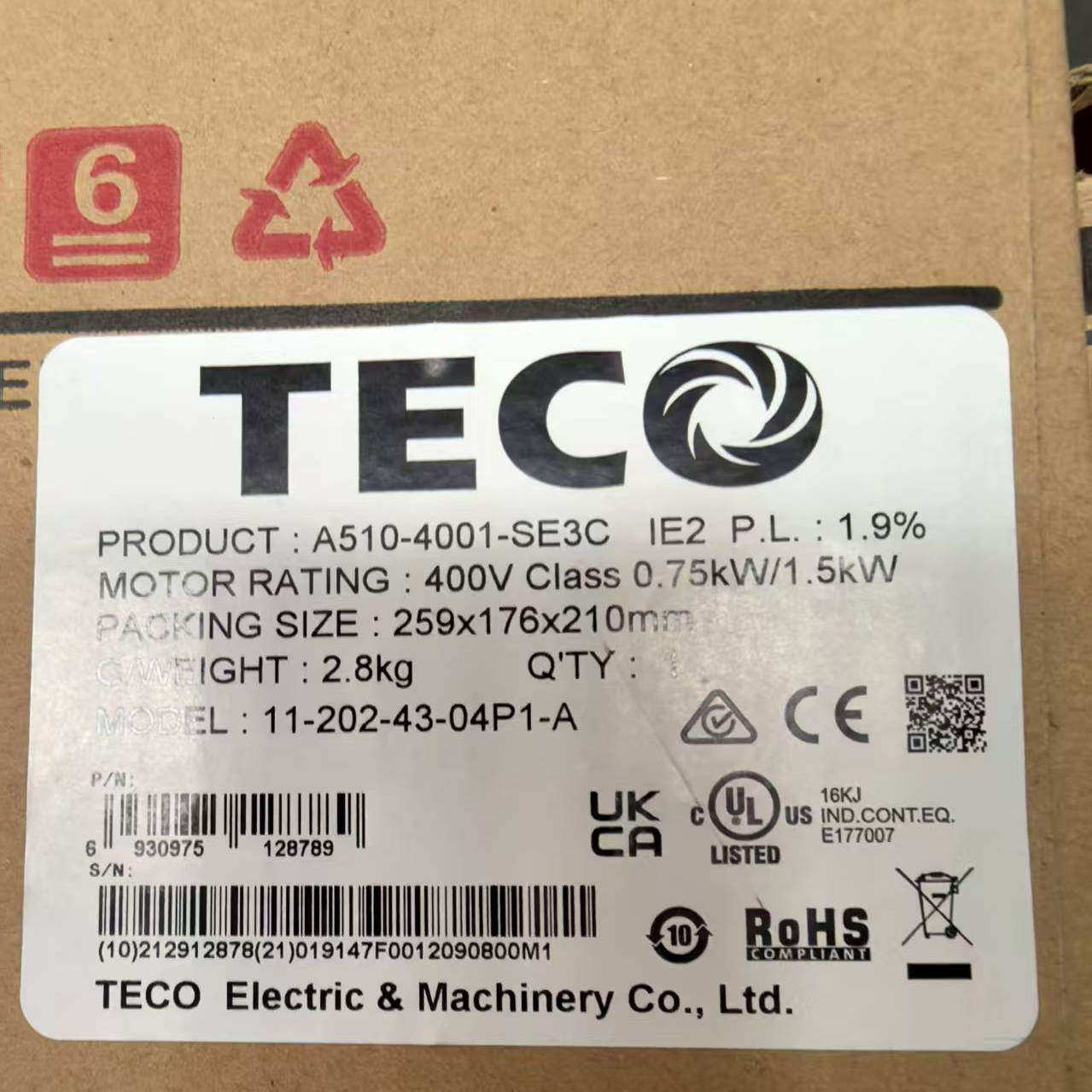 TECO库存型号T310-4005-H3C-E A510-4001-SE3C T310-2003-HC-E