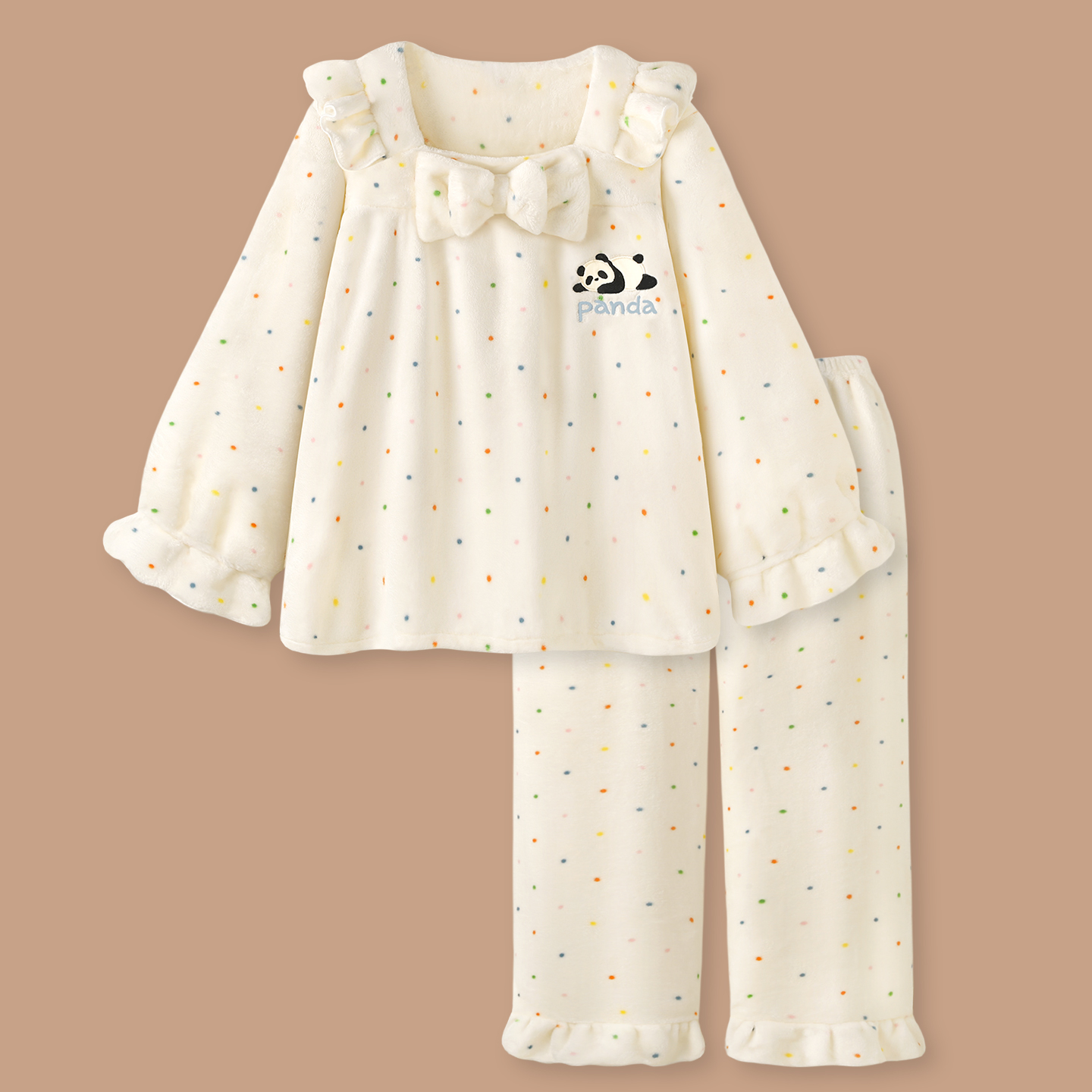 〖软萌彩虹〗睡衣女秋冬加绒加厚