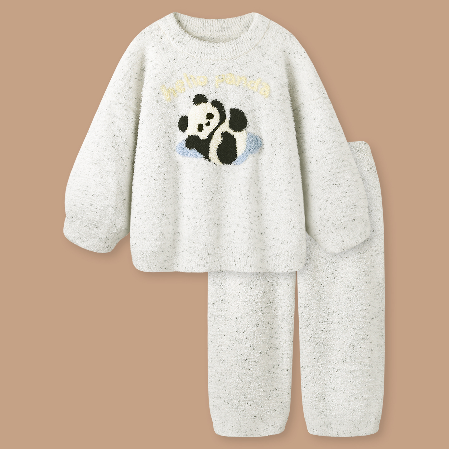 『奥利奥熊猫』睡衣女冬加绒加厚