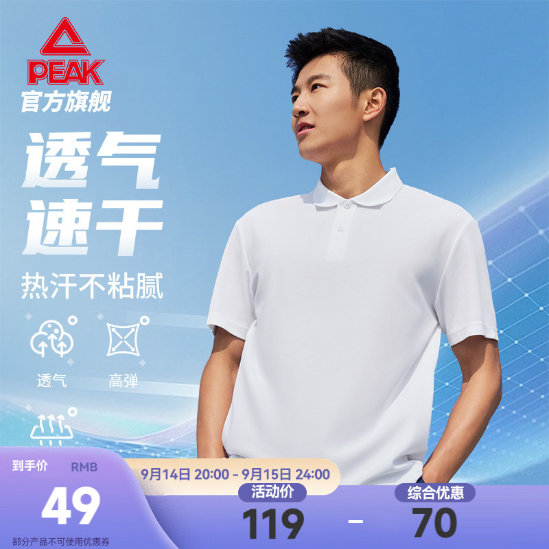 夏季透气翻领POLO短袖T恤图片