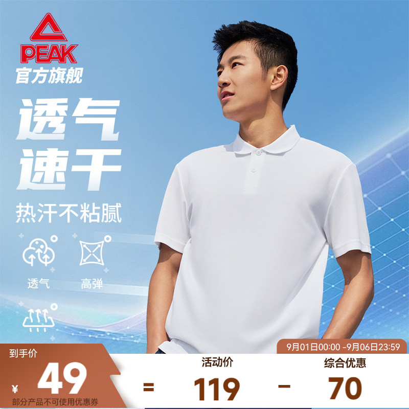 夏季透气翻领POLO短袖T恤图片