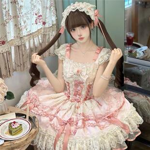 白糖少女原创设计新品 LoIita洋装 芭蕾风jsk吊带连衣裙 梦呓蝶