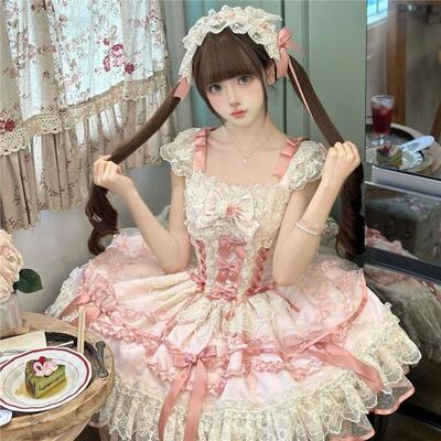 [梦呓蝶]~白糖少女原创设计新品LoIita洋装芭蕾风jsk吊带连衣裙