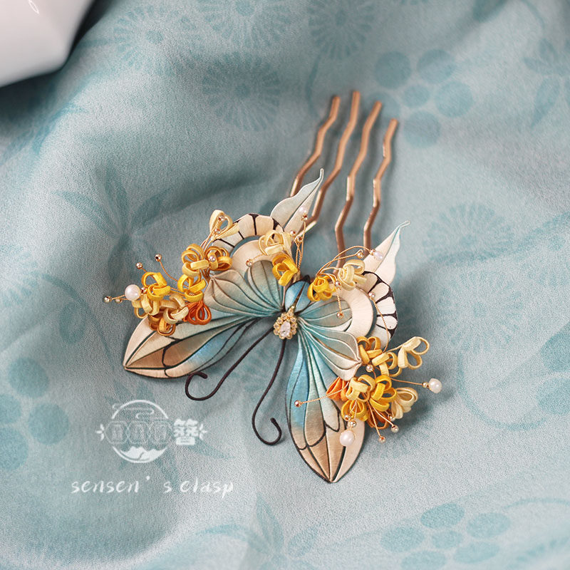 森森的簪丨桂花蝴蝶丨原创非遗缠花发簪梳高端新中式古风汉服发饰,饰品/流行首饰/时尚饰品新,发饰,淘宝优惠券,粉丝福利购,淘宝优惠卷