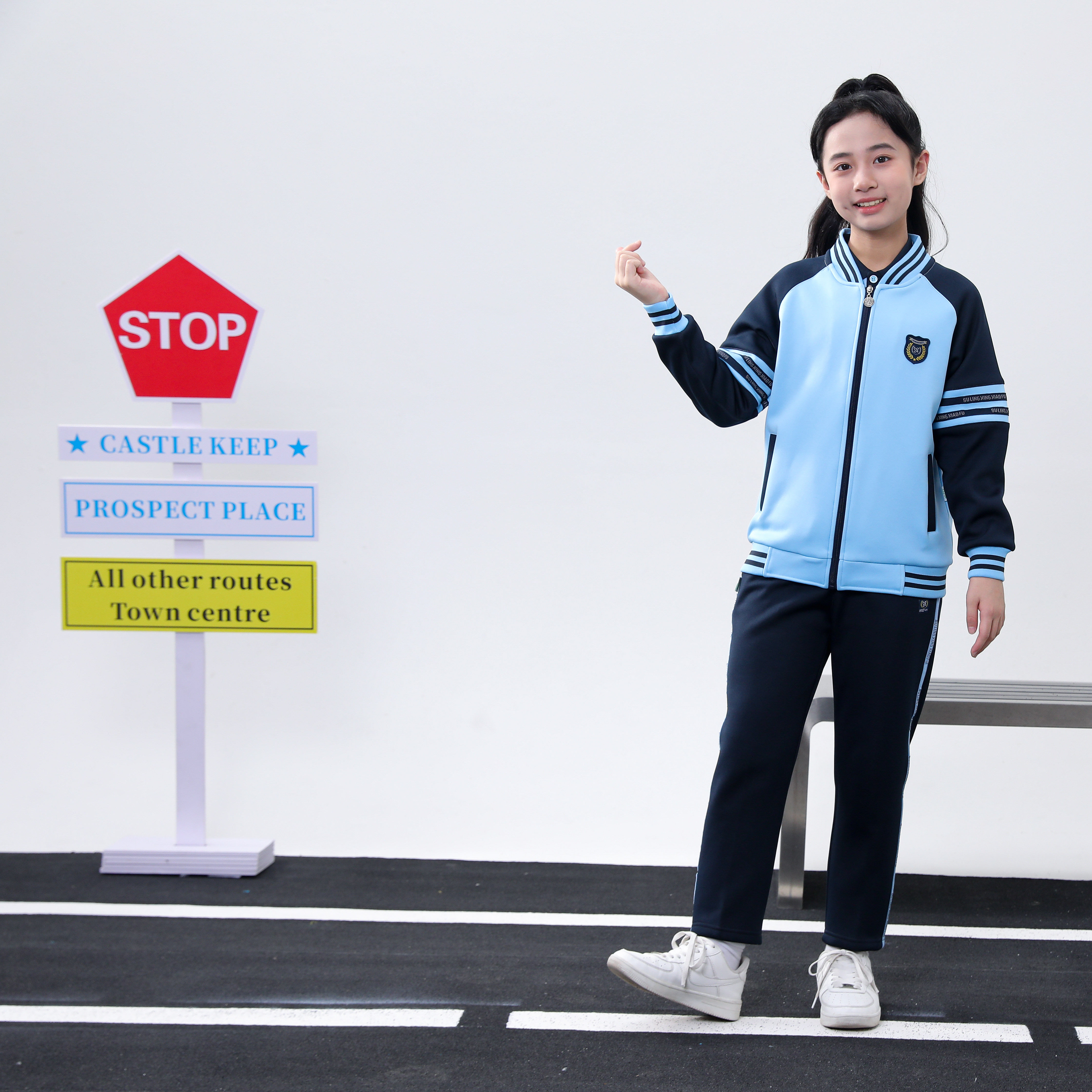 南宁中小学冬季运动套装男生女生秋冬款中小学同款校服上衣裤子