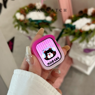 适用苹果手表s10保护壳apple女款 iwatchs9876代se彩色渐变软套