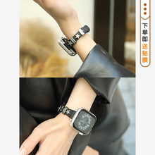 适用苹果iwatchS9手表表带applewatch8真皮s7女士6/SE铆钉星星5/4