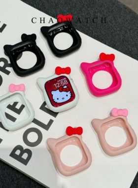适用于苹果手表s10保护壳apple凯蒂猫s11kt猫软壳iwatch987代se女