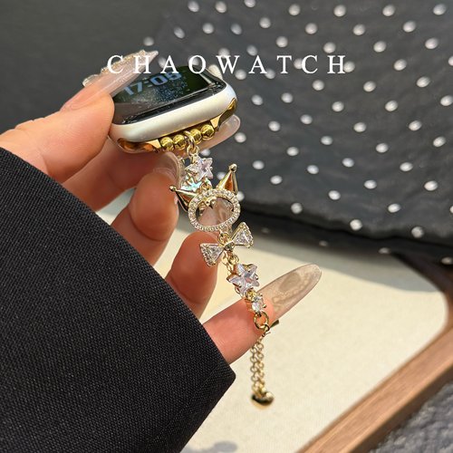 库洛米链条适用于苹果手表表带s11代apple女iwatch109876se夏季
