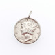 智神墨丘利美国小银币吊坠s925素银项链文艺复古轻奢小众吊坠单坠