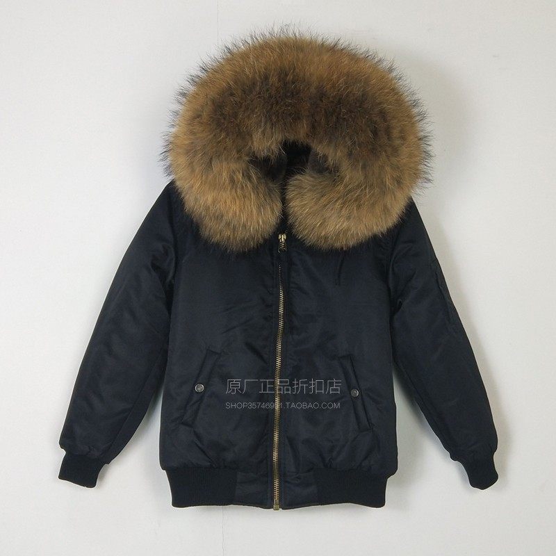 INS潮牌大码男士防水夹克棉服 真毛领可拆加厚短款棉衣休闲棒球服