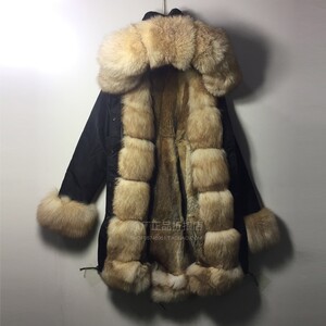 真獭兔毛派克服MeiFNG大毛领
