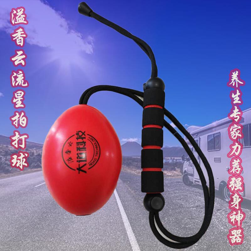 流星拍打球 老年健身经络拍敲背球按摩捶健康养生球不求人甩甩球