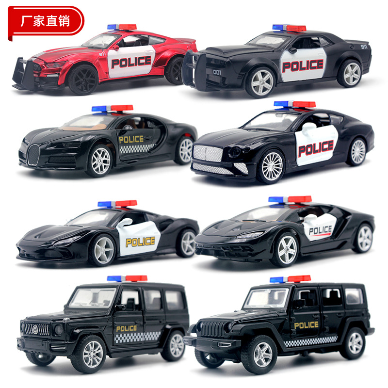 警车合金车警车合金136仿真模型