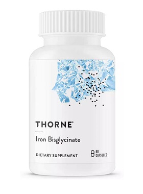 美国Thorne Research 甘氨酸亚铁 消除疲劳 60粒胶囊
