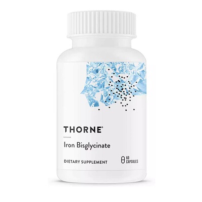 现货美国Thorne Research 双甘氨酸铁 消除疲劳 60粒胶囊