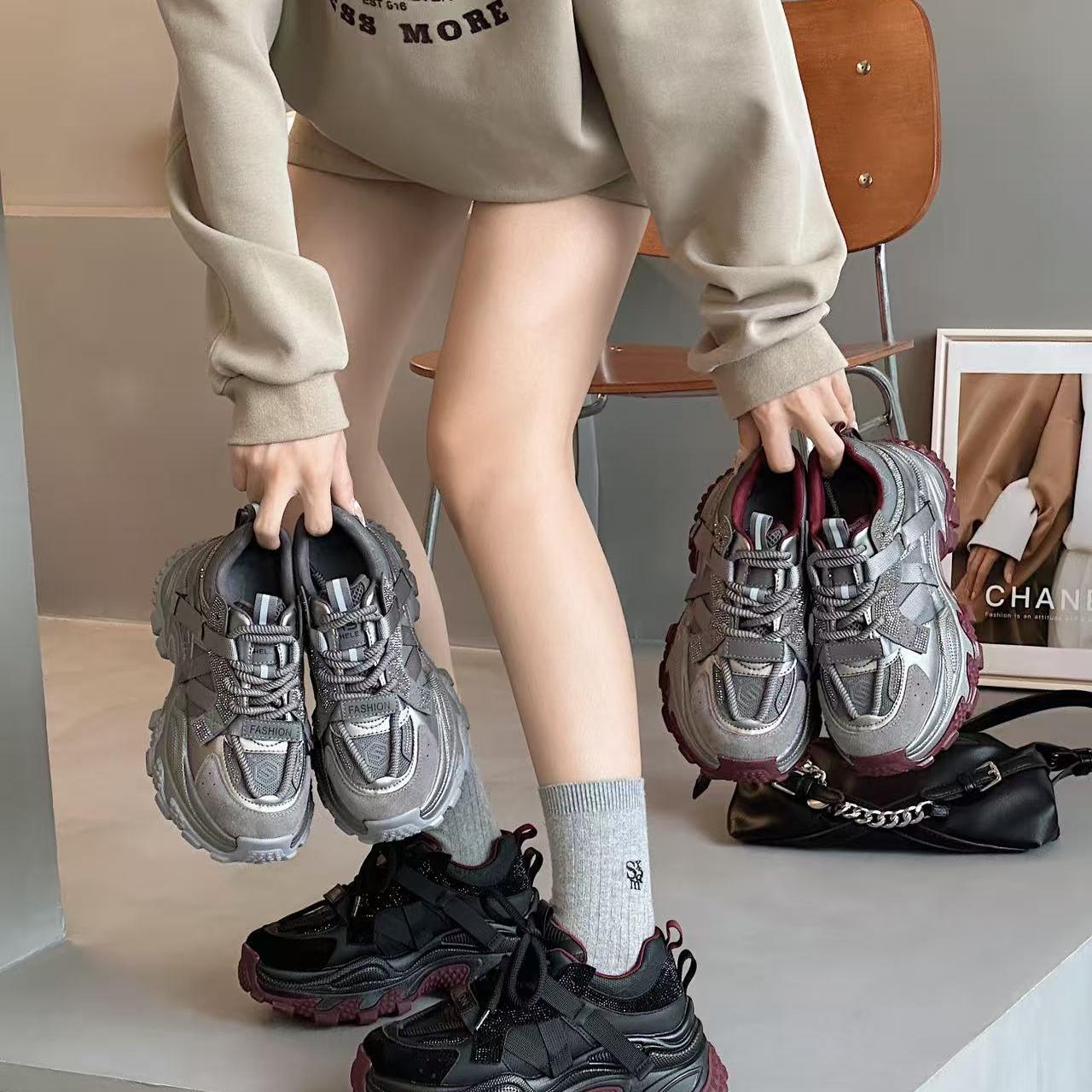 真皮牛皮!商场撤柜断码清仓女鞋运动鞋老爹鞋超轻低休闲鞋16229